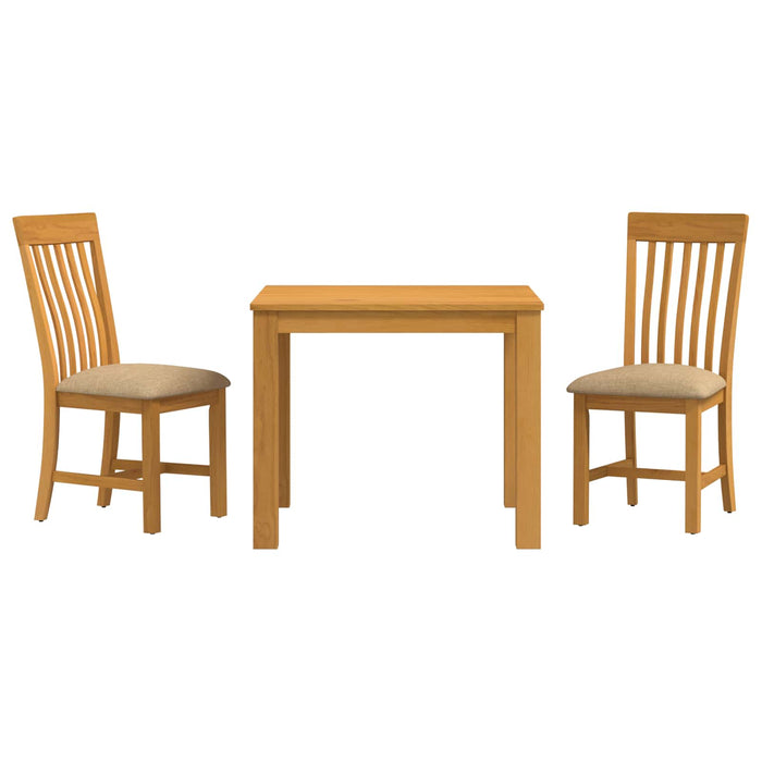 Set de dining 3 buc. Bej Lemn de stejar masiv WALTI