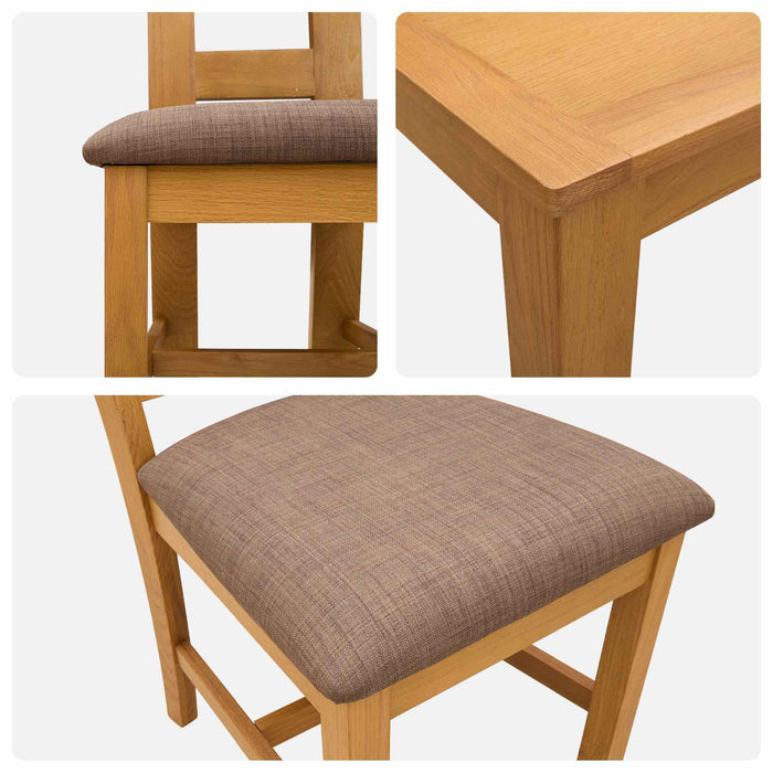 Set de dining 3 buc. Gri Lemn de stejar masiv WALTI