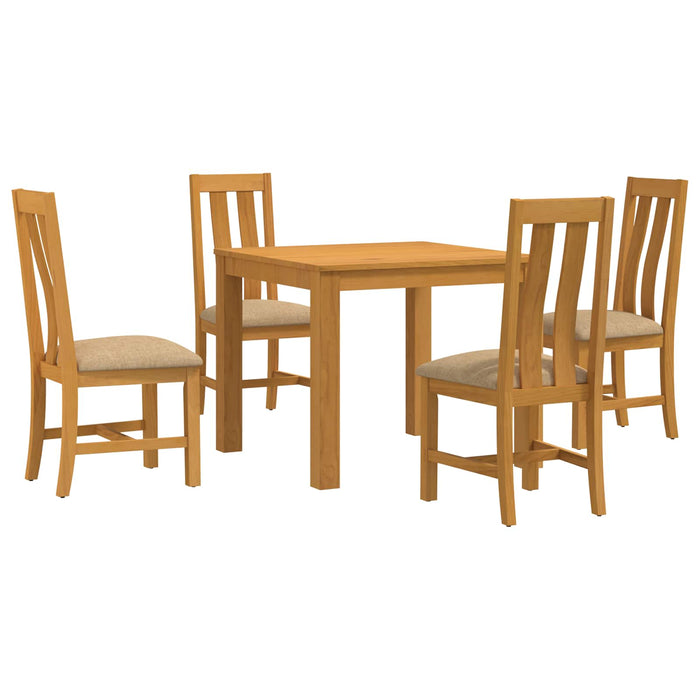 Set de dining 5 buc. Bej Lemn de stejar masiv WALTI