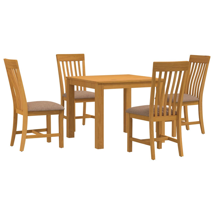 Set de dining 5 buc. Gri Lemn de stejar masiv WALTI