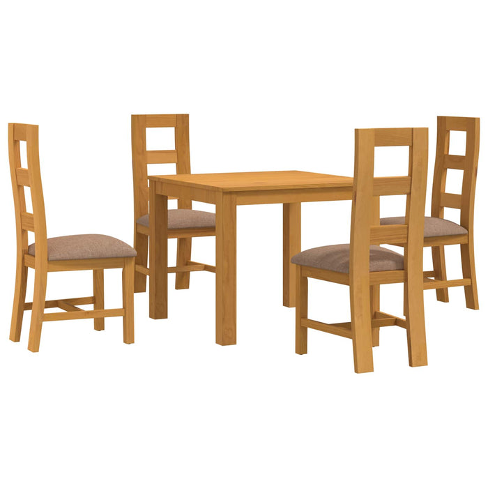 Set de dining 5 buc. Gri Lemn de stejar masiv WALTI