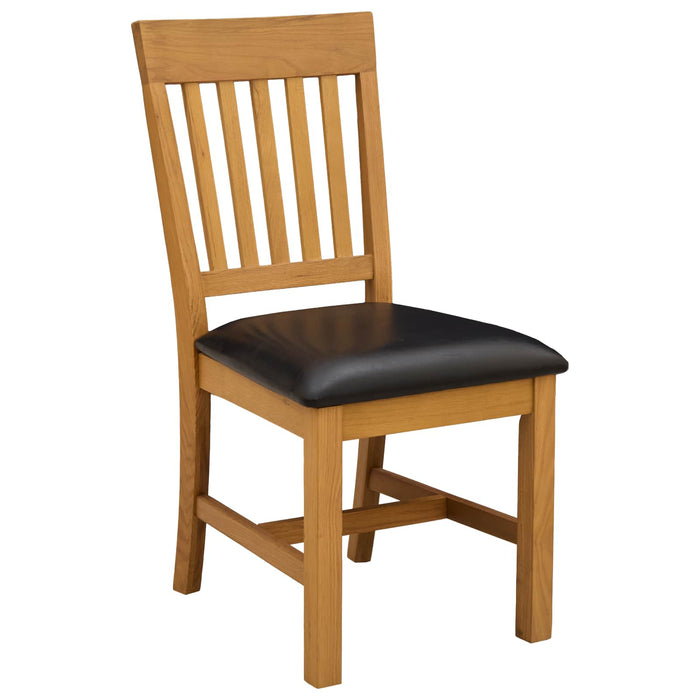 Set de dining 5 buc. Negru Lemn de stejar masiv WALTI