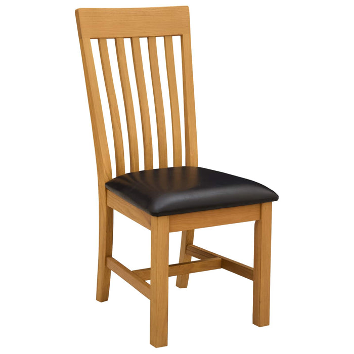 Set de dining 5 buc. Negru Lemn de stejar masiv WALTI