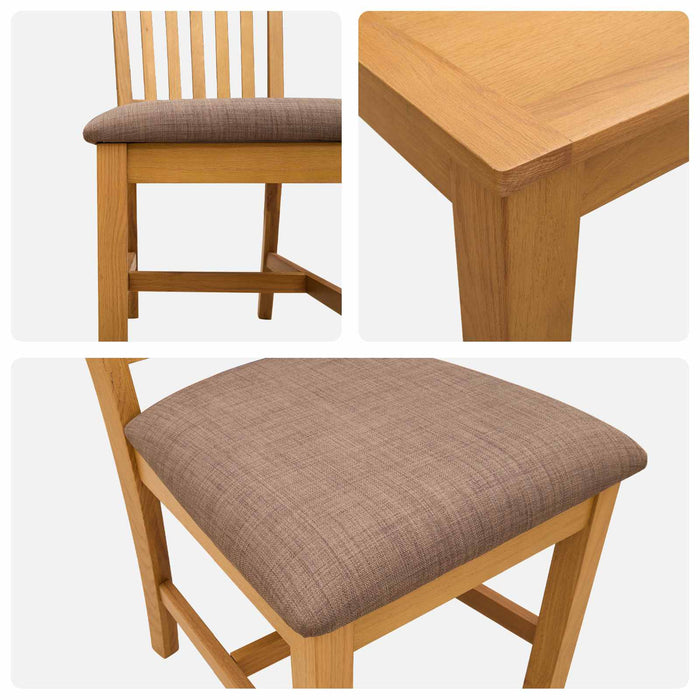 Set de dining 7 buc. Gri Lemn de stejar masiv WALTI