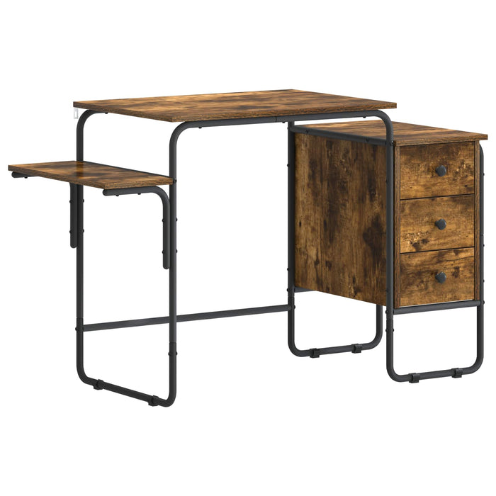 Birou cu spațiu de depozitare Stejar fumuriu 120 x 50 x 75 cm WALTI