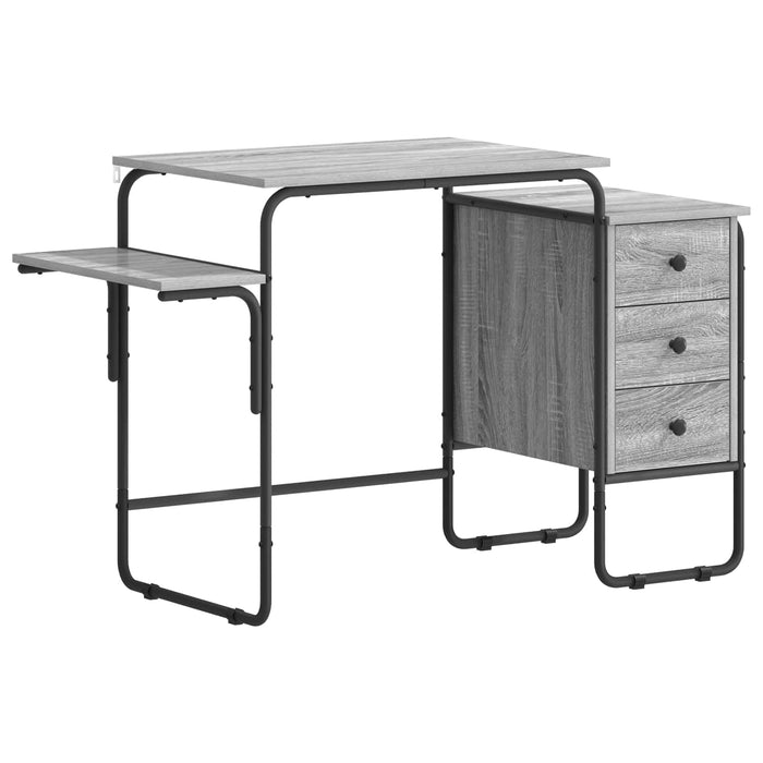 Birou cu spațiu de depozitare Sonoma gri 120 x 50 x 75 cm WALTI