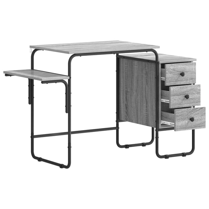 Birou cu spațiu de depozitare Sonoma gri 120 x 50 x 75 cm WALTI