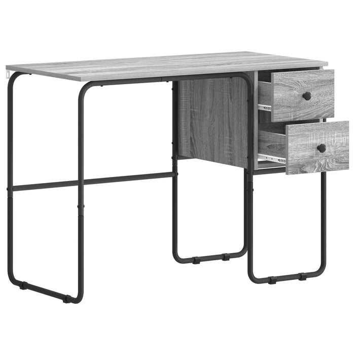 Birou cu spațiu de depozitare Sonoma gri 100 x 50 x 75 cm WALTI