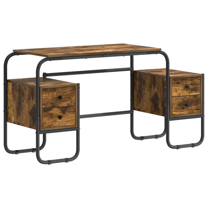 Birou cu spațiu de depozitare Stejar fumuriu 145 x 50 x 75 cm WALTI