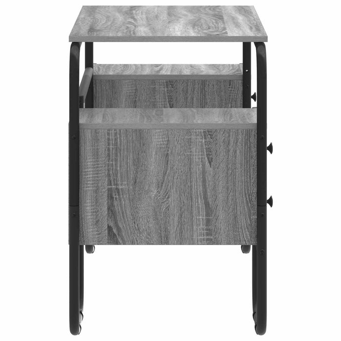 Birou cu spațiu de depozitare Sonoma gri 145 x 50 x 75 cm WALTI