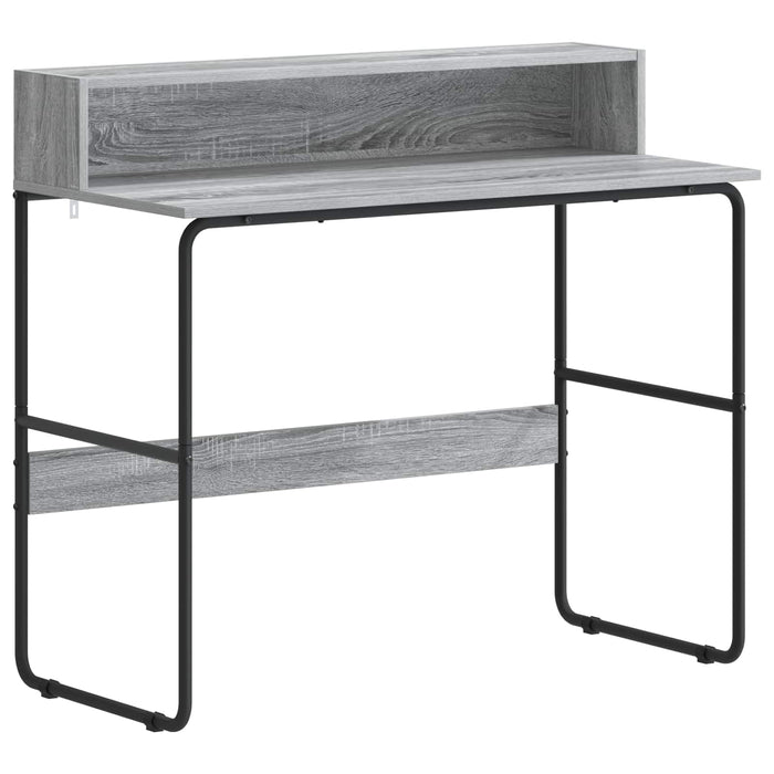 Birou cu spațiu de depozitare Sonoma gri 100 x 50 x 91 cm WALTI