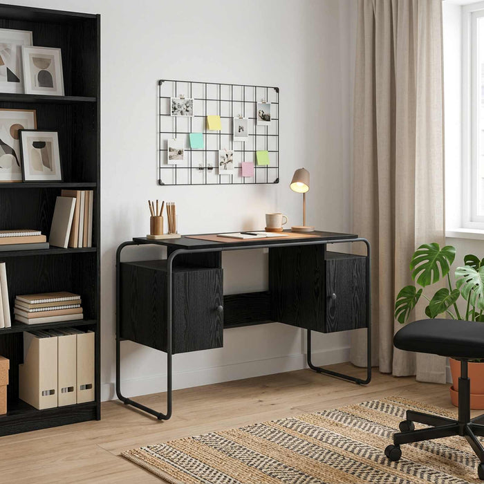 Birou cu spațiu de depozitare Stejar Negru 120 x 50.5 x 75.5 cm WALTI