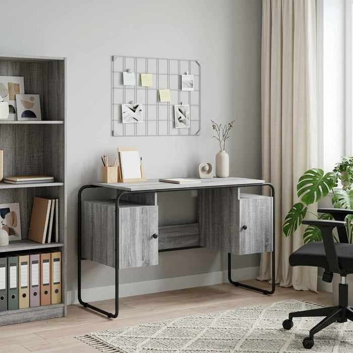 Birou cu spațiu de depozitare Sonoma gri 120 x 50.5 x 75.5 cm WALTI