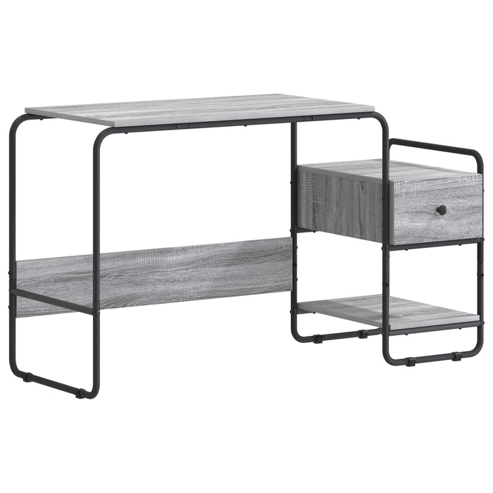 Birou cu spațiu de depozitare Sonoma gri 131,5 x 50 x 75,5 cm WALTI
