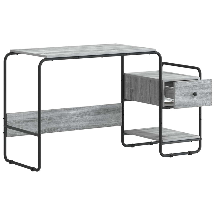 Birou cu spațiu de depozitare Sonoma gri 131,5 x 50 x 75,5 cm WALTI