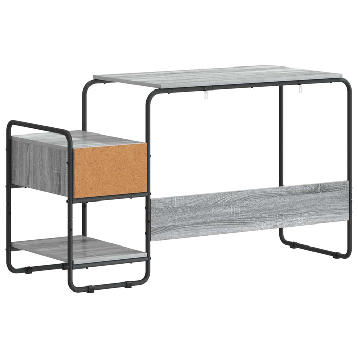Birou cu spațiu de depozitare Sonoma gri 131,5 x 50 x 75,5 cm WALTI