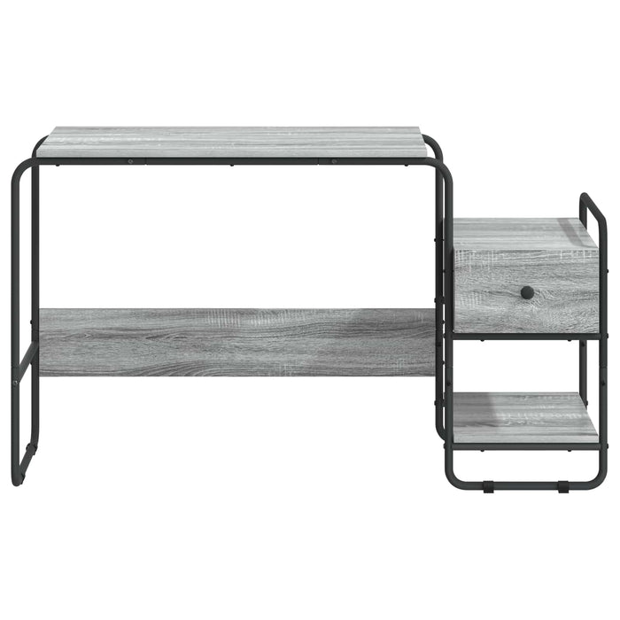 Birou cu spațiu de depozitare Sonoma gri 131,5 x 50 x 75,5 cm WALTI