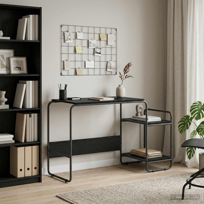 Birou cu spațiu de depozitare Stejar Negru 131.5 x 50 x 75.5 cm WALTI