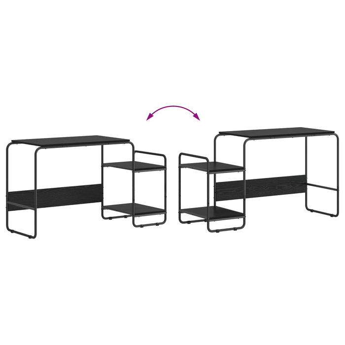Birou cu spațiu de depozitare Stejar Negru 131.5 x 50 x 75.5 cm WALTI