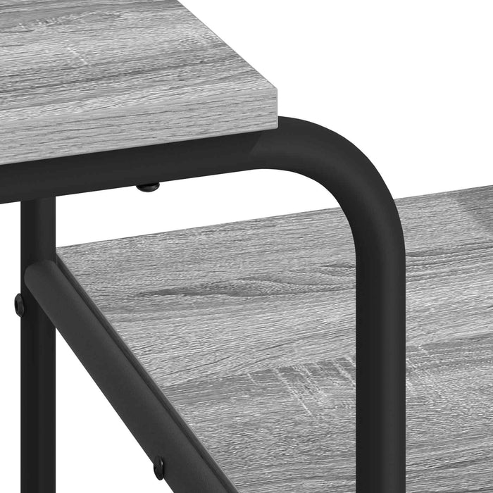 Birou cu spațiu de depozitare Sonoma gri 131.5 x 50 x 75.5 cm WALTI