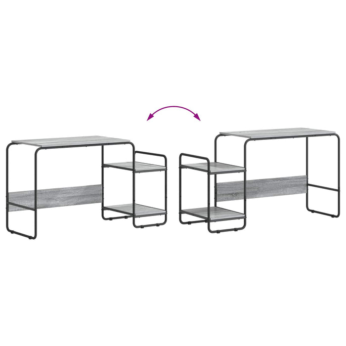 Birou cu spațiu de depozitare Sonoma gri 131.5 x 50 x 75.5 cm WALTI