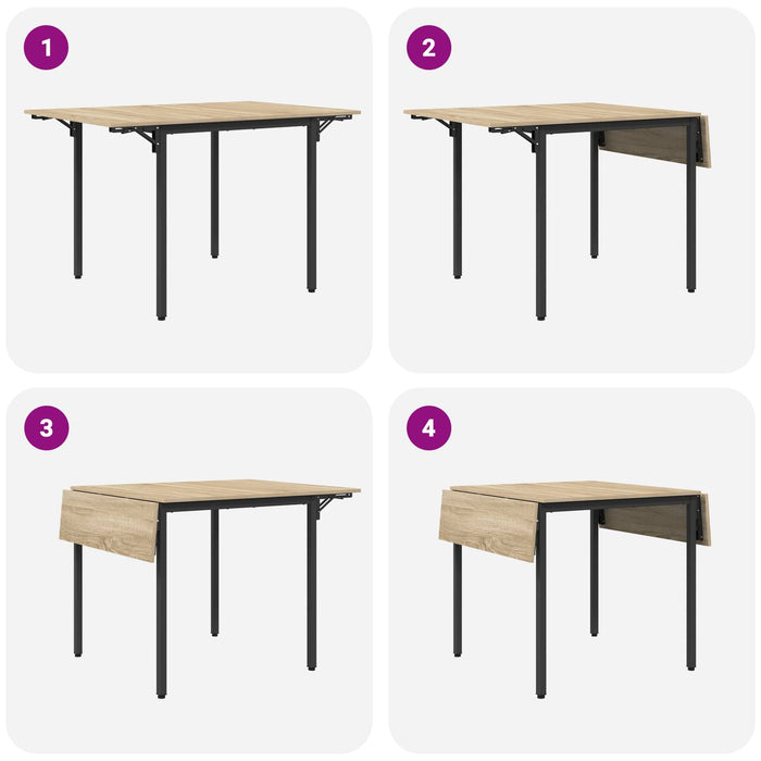 Masă de dining extensibilă 120 x 81,5 x 75 cm Lemn prelucrat WALTI