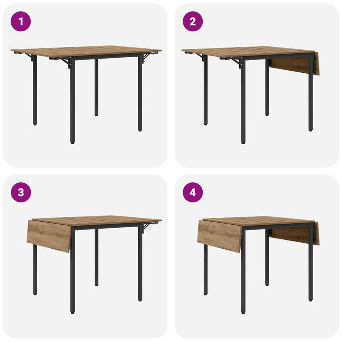 Masă de dining extensibilă 120 x 81,5 x 75 cm Lemn prelucrat WALTI
