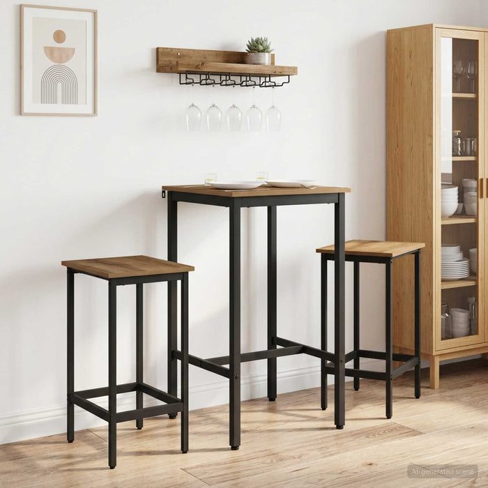 Masă de bar 52 x 52 x 90 cm Lemn prelucrat Stejar Artizanal - WALTI WALTI