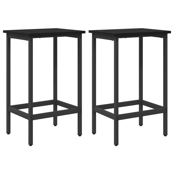 Scaun de bar 2 buc. Stejar Negru 40 x 32 x 64 cm Lemn prelucrat - WALTI WALTI