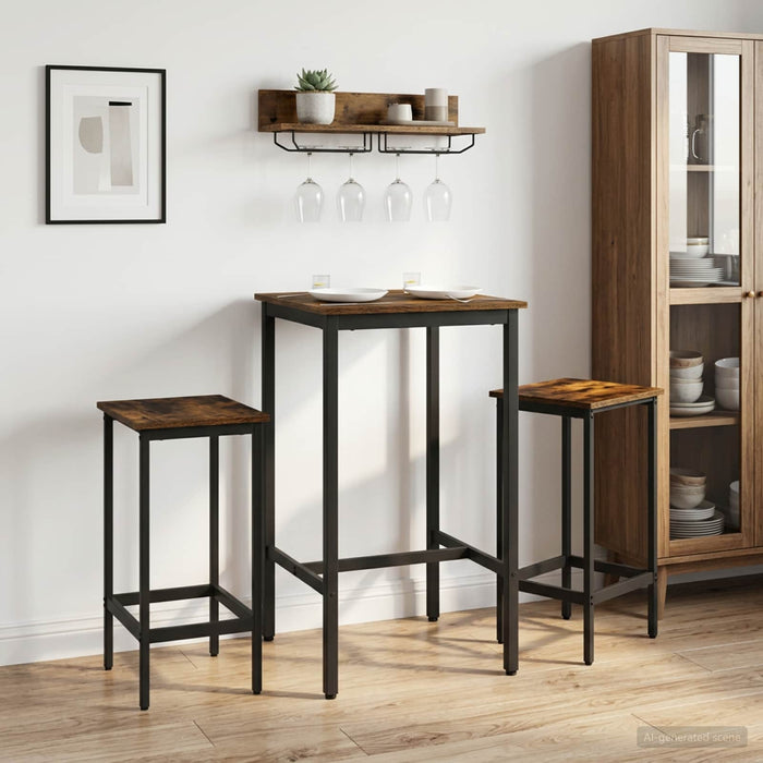 Scaun de bar 2 buc. Stejar fumuriu 40 x 32 x 64 cm - WALTI WALTI