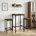 Scaun de bar 2 buc. Stejar fumuriu 40 x 32 x 64 cm - WALTI WALTI