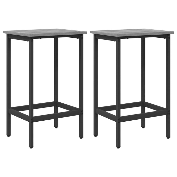 Scaun de bar 2 buc. Sonoma gri 40 x 32 x 64 cm Lemn prelucrat - WALTI WALTI