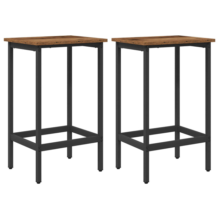 Scaun de bar 2 buc. Lemn vechi 40 x 32 x 64 cm Lemn prelucrat - WALTI WALTI
