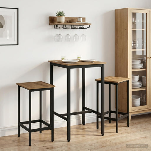 Scaun de bar 2 buc. Stejar Artizanal 40 x 32 x 64 cm - WALTI WALTI
