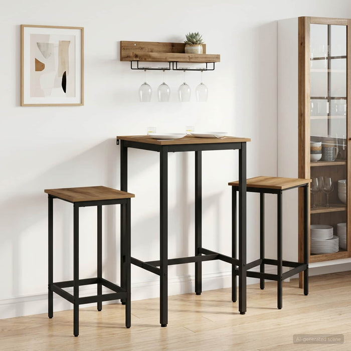 Masă de bar 52 x 52 x 110 cm Lemn prelucrat Stejar Artizanal - WALTI WALTI