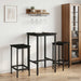 Scaun de bar 2 buc. Stejar Negru 40 x 32 x 74 cm Lemn prelucrat - WALTI WALTI