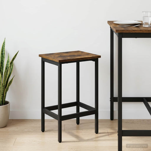 Scaun de bar Stejar fumuriu 40 x 32 x 74 cm Lemn prelucrat - WALTI WALTI