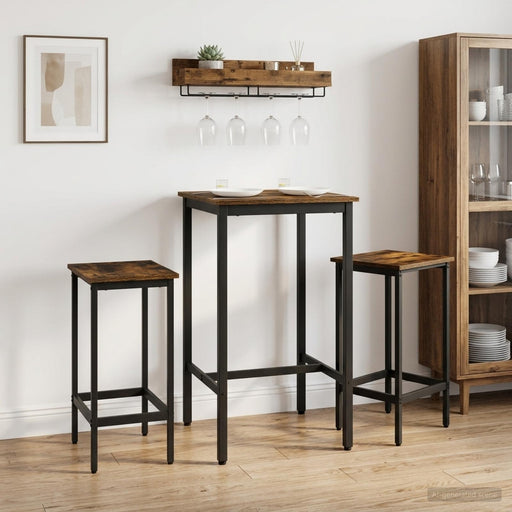 Scaun de bar 2 buc. Stejar fumuriu 40 x 32 x 74 cm - WALTI WALTI