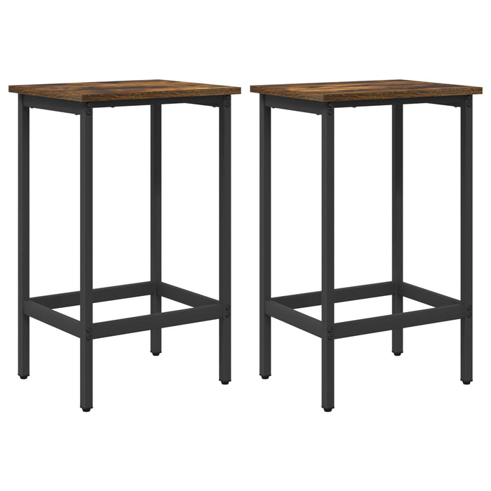 Scaun de bar 2 buc. Stejar fumuriu 40 x 32 x 74 cm - WALTI WALTI