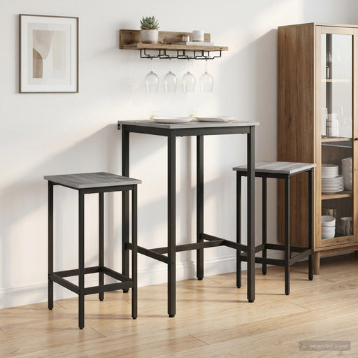Scaun de bar 2 buc. Sonoma gri 40 x 32 x 74 cm Lemn prelucrat - WALTI WALTI