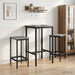 Scaun de bar 2 buc. Sonoma gri 40 x 32 x 74 cm Lemn prelucrat - WALTI WALTI