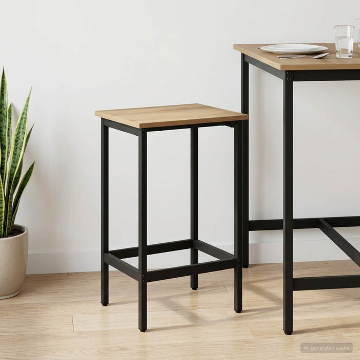 Scaun de bar Stejar Artizanal 40 x 32 x 74 cm Lemn prelucrat - WALTI WALTI