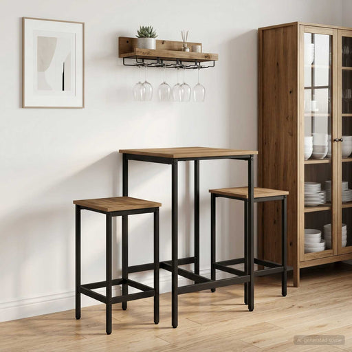 Scaun de bar 2 buc. Stejar Artizanal 40 x 32 x 74 cm - WALTI WALTI