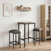 Scaun de bar 2 buc. Gri deschis 40 x 32 x 64 cm Lemn prelucrat - WALTI WALTI