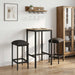 Scaun de bar 2 buc. Gri închis 40 x 32 x 64 cm Lemn prelucrat - WALTI WALTI