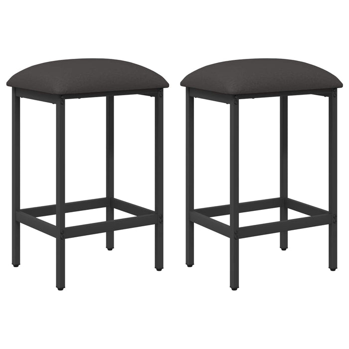 Scaun de bar 2 buc. Gri închis 40 x 32 x 64 cm Lemn prelucrat - WALTI WALTI
