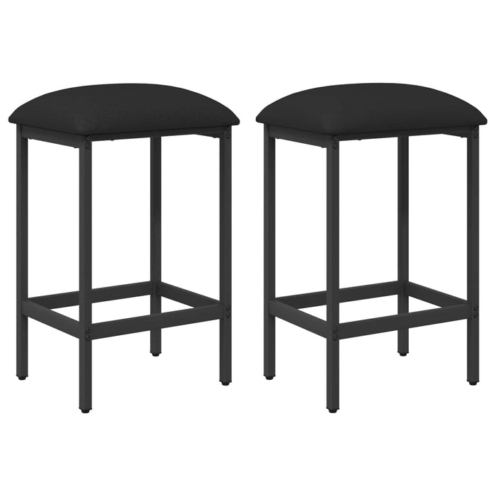 Scaun de bar 2 buc. Negru 40 x 32 x 64 cm Lemn prelucrat - WALTI WALTI