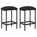 Scaun de bar 2 buc. Negru 40 x 32 x 64 cm Lemn prelucrat - WALTI WALTI