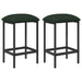 Scaun de bar 2 buc. Verde închis 40 x 32 x 64 cm Lemn prelucrat - WALTI WALTI