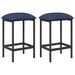 Scaun de bar 2 buc. albastru 40 x 32 x 64 cm Lemn prelucrat - WALTI WALTI